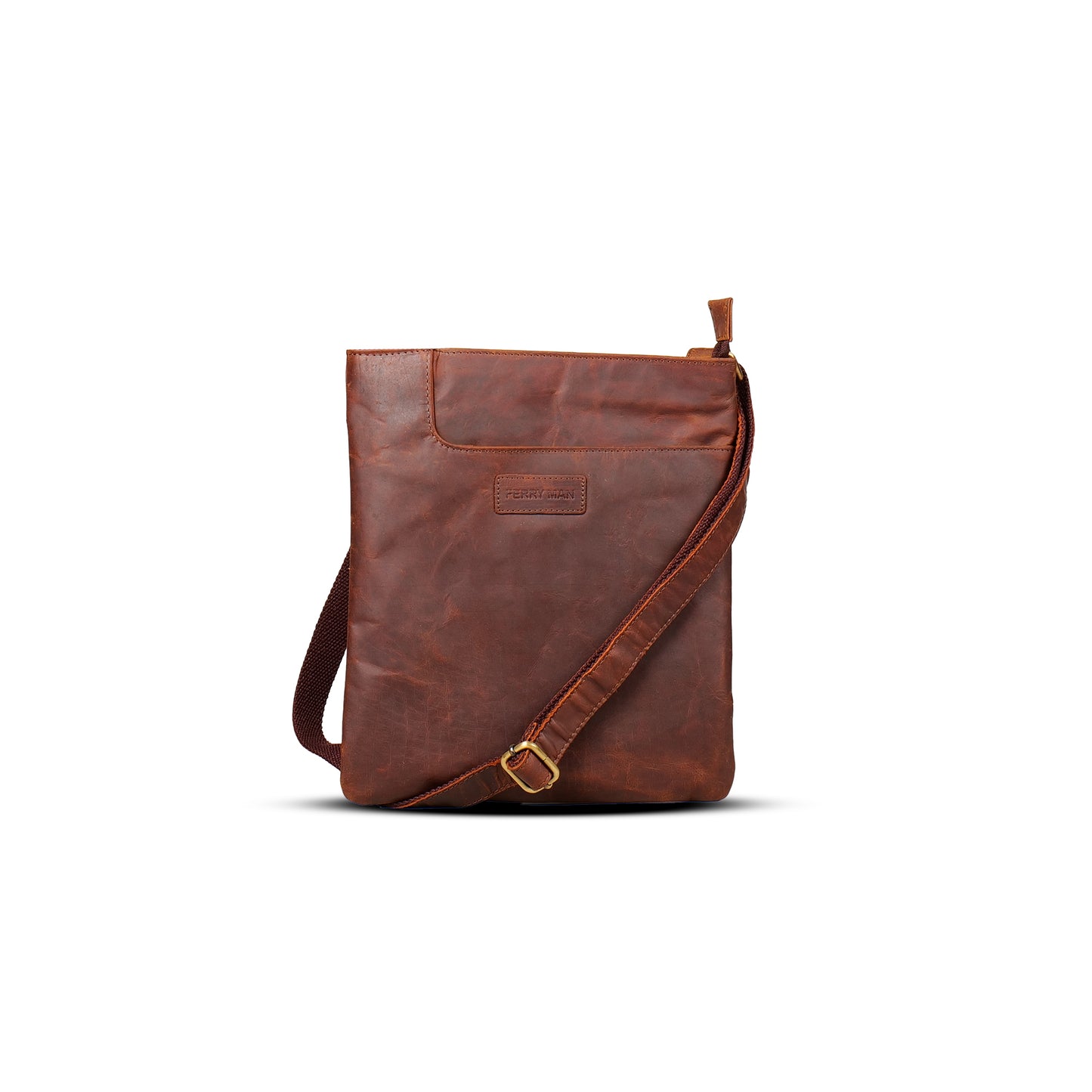 FERRY MAN Leather Sling Bag 022-QB07